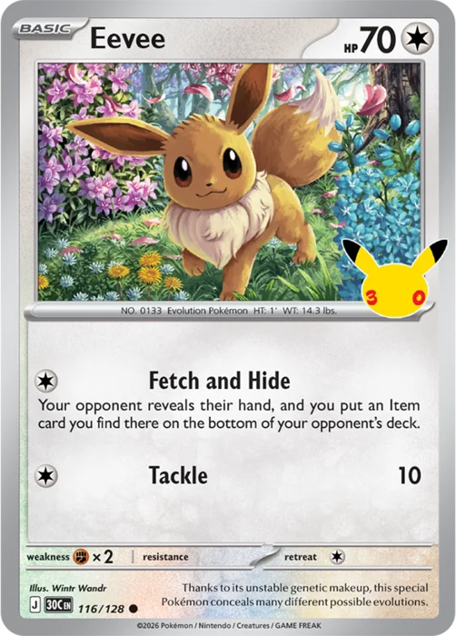 Eevee uit Pokémon 30th Celebration